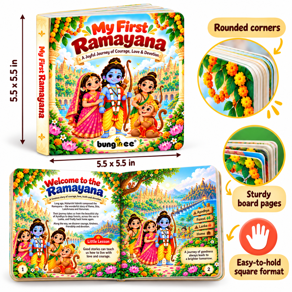 Bungbee My First Ramayana Book for Kids | English Traditional Story Book for Children