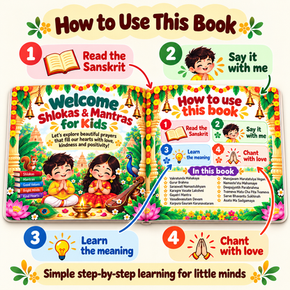 Bungbee My First Shlokas and Mantras Book for Kids | Sanskrit Prayer & Spiritual Learning Book for Children