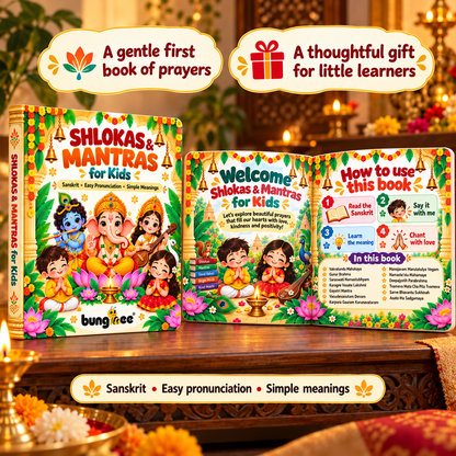 Bungbee My First Shlokas and Mantras Book for Kids | Sanskrit Prayer & Spiritual Learning Book for Children