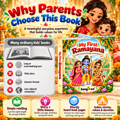 Bungbee My First Ramayana Book for Kids | English Traditional Story Book for Children