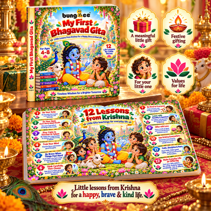 Bungbee My First Bhagawad Gita Hindu Religious Book for Children Spiritual Learning Book Easy Reading