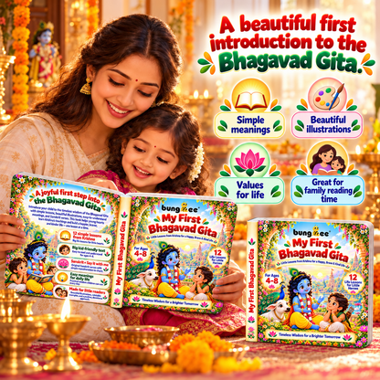 Bungbee My First Bhagawad Gita Hindu Religious Book for Children Spiritual Learning Book Easy Reading