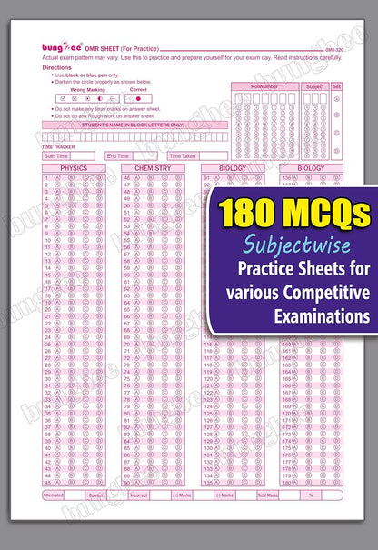 180 MCQs | Subject Wise Sections